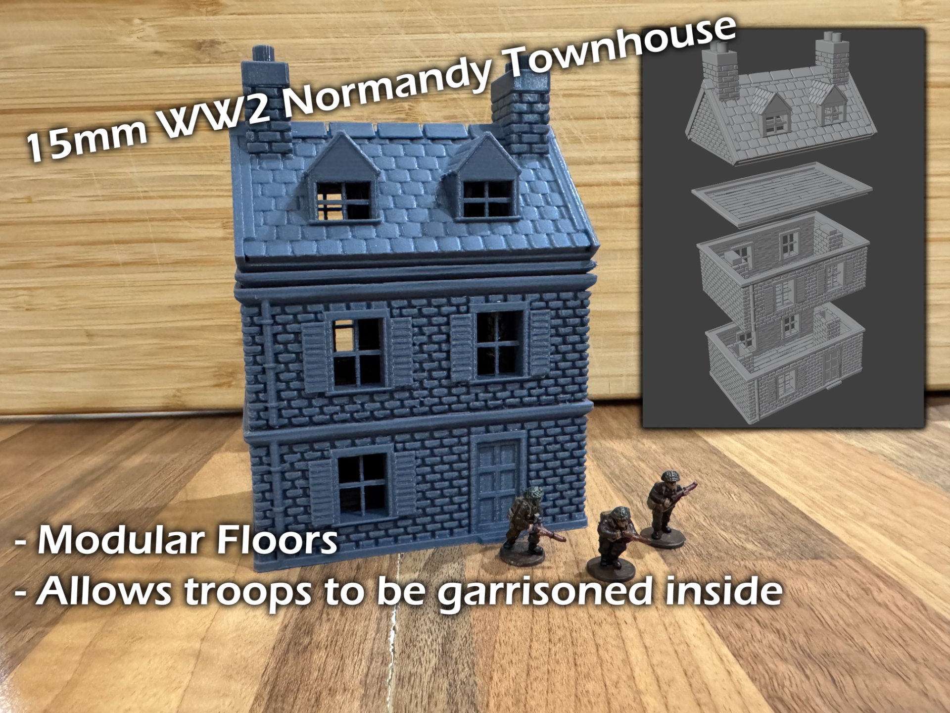 15mm WW2 Normandy Townhouse