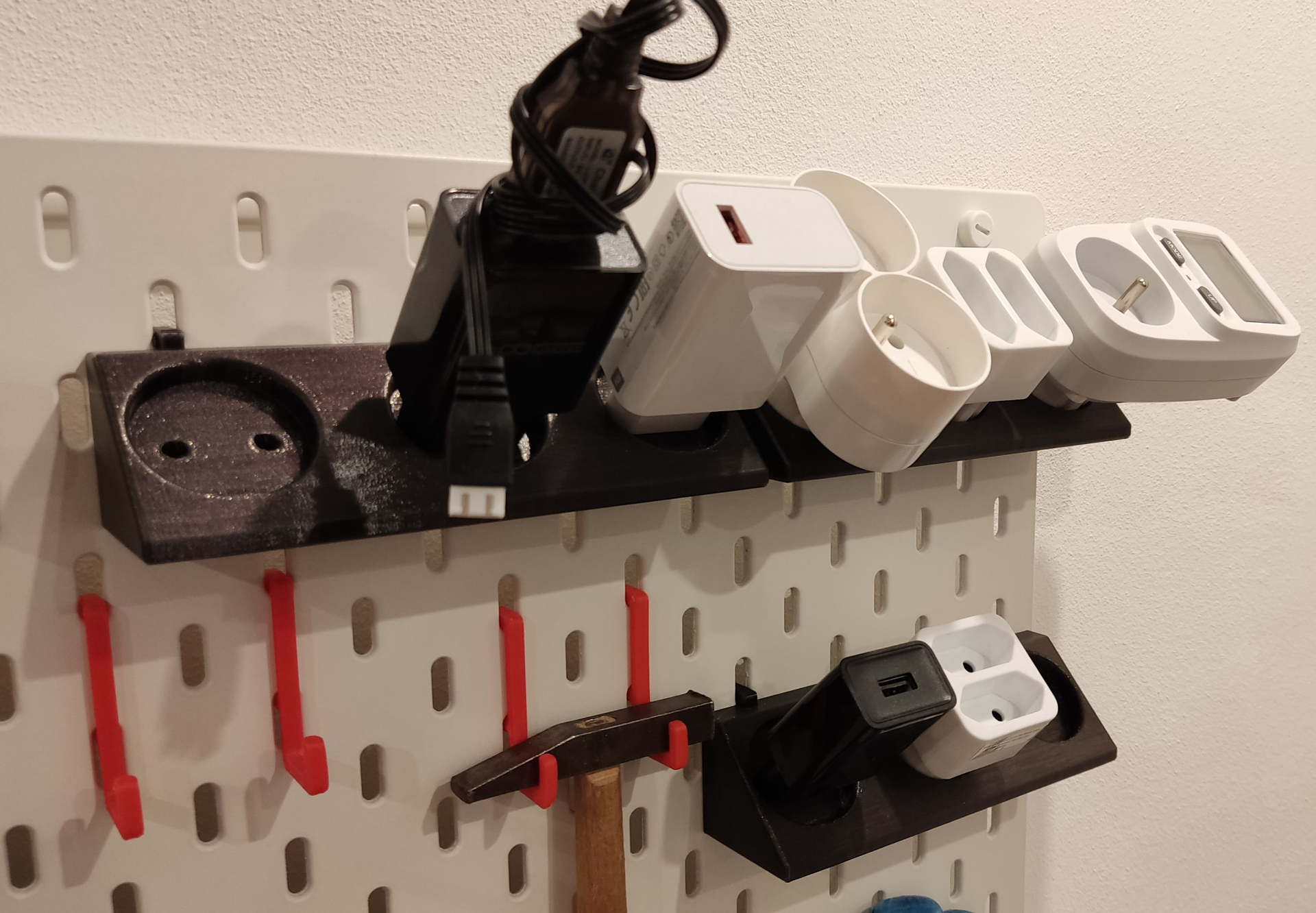 IKEA Skadis holder for EU plugs
