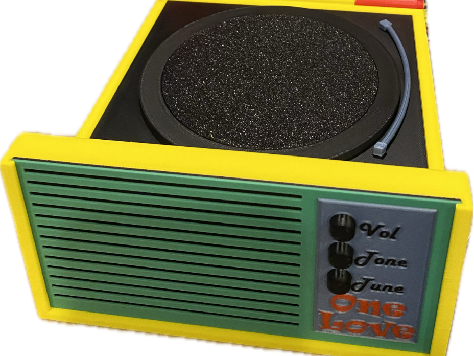 Bob Marley record player wireless phone charger