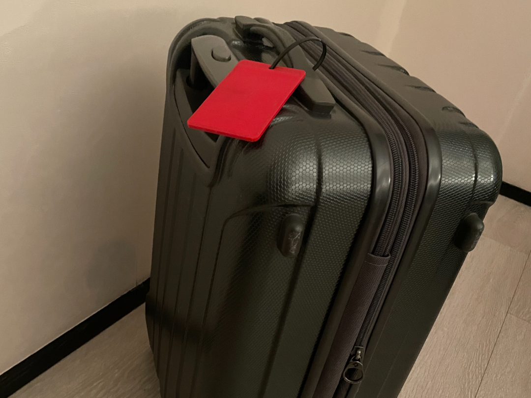 Reisekofferanhänger für Visitenkarten