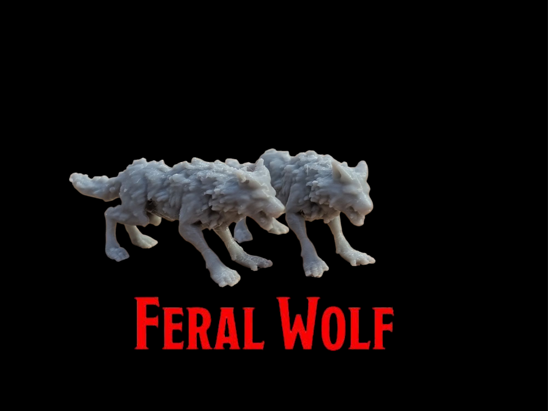 DnD Feral Wolf Miniature
