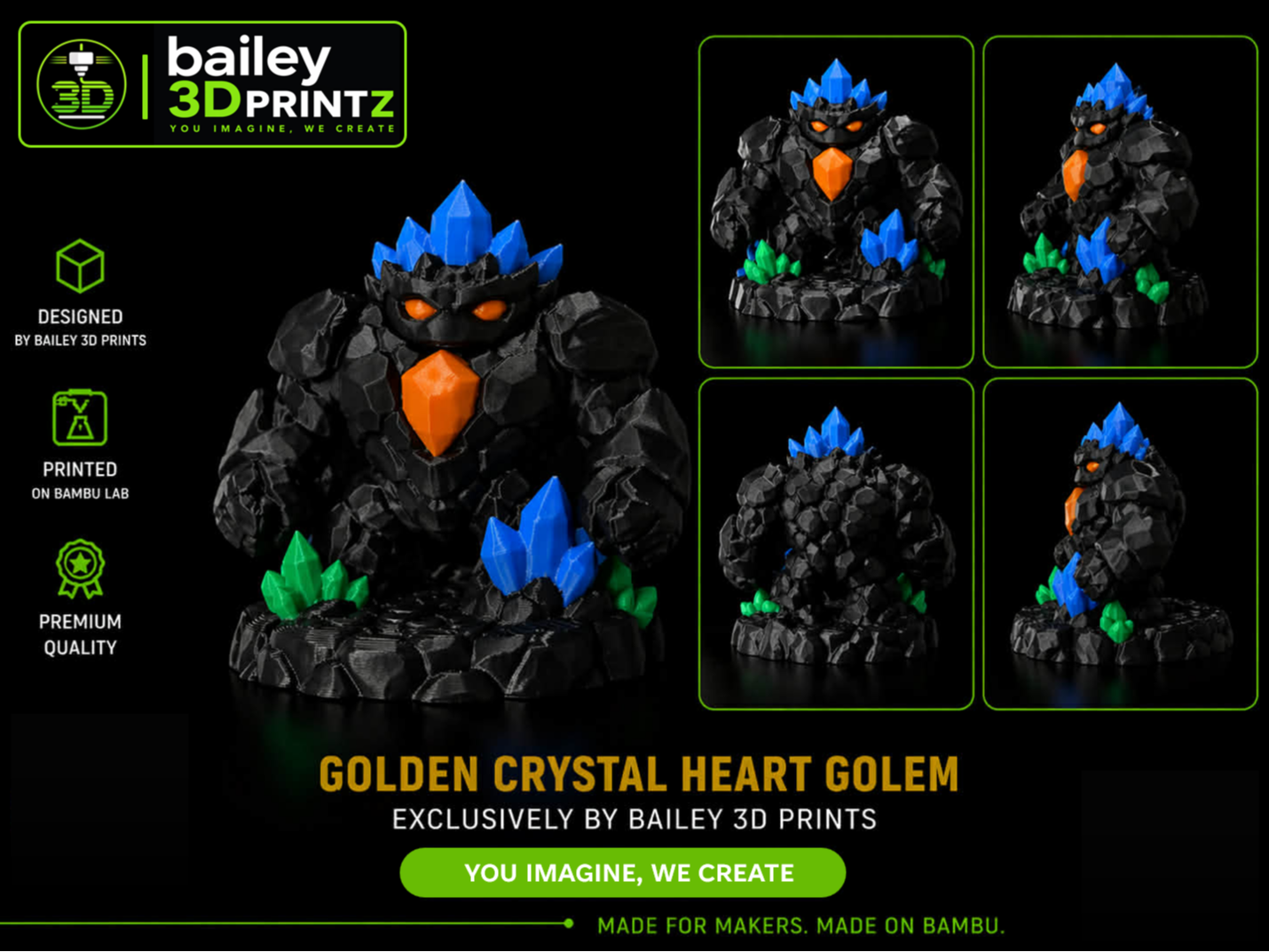 Golden Crystal Heart Golem