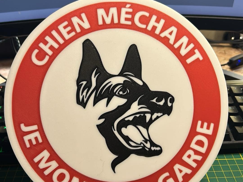panneau chien méchant