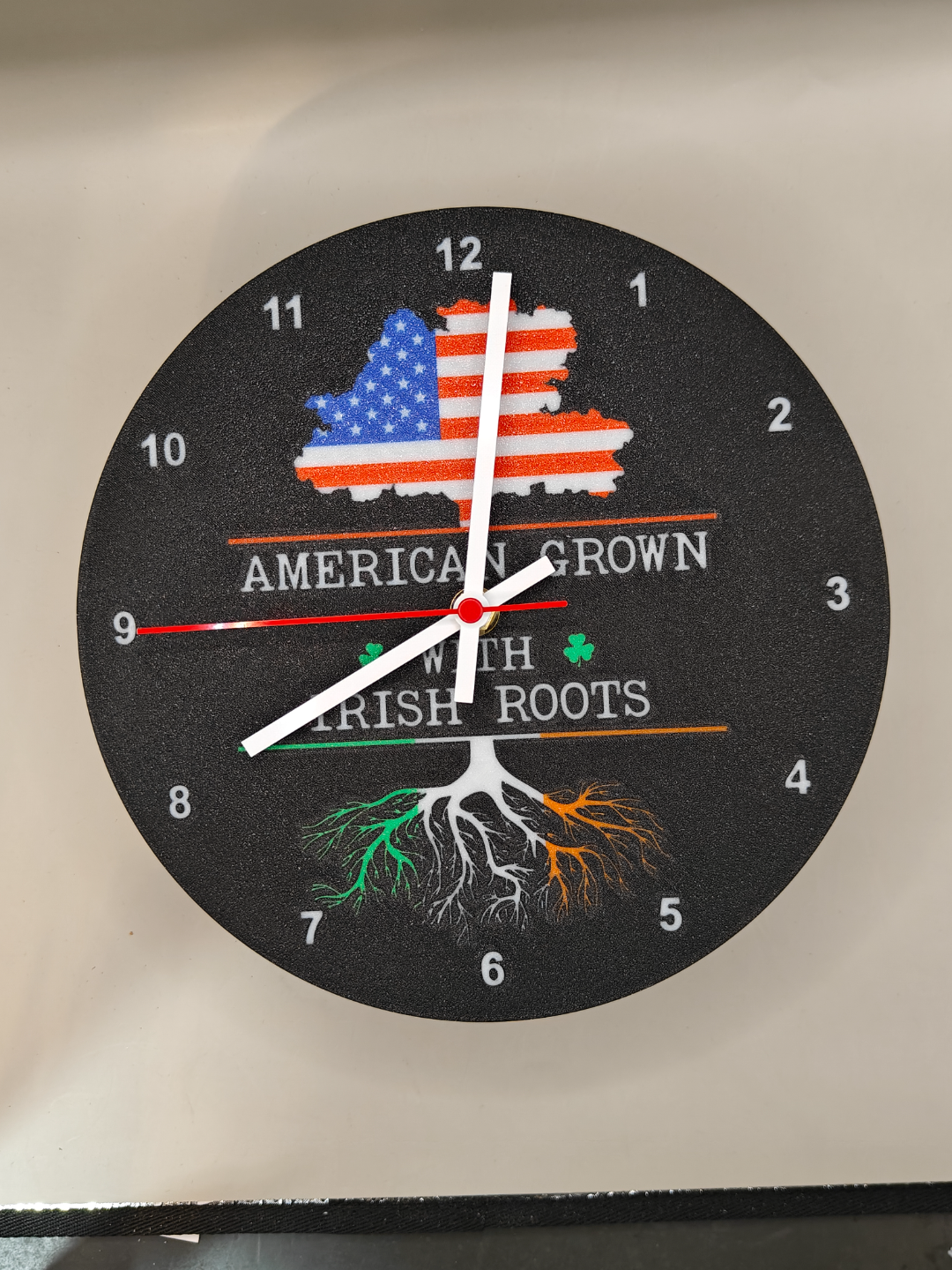 American Grown with Irish Roots Clock