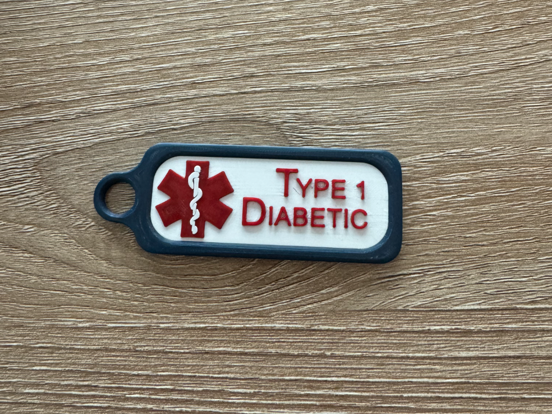 Type 1 Diabetic Keytag