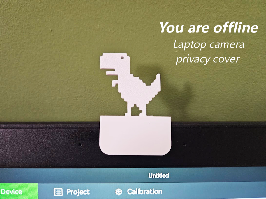 Offline Dinosaur - laptop webcam privacy cover