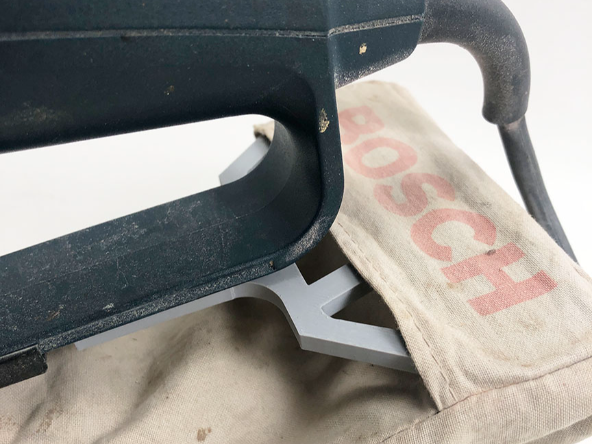 Bosch sander’s dust bag holder