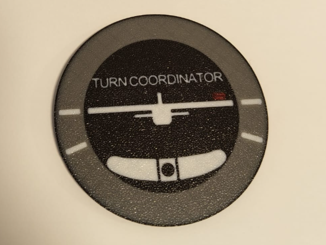 Avionics coaster Turn Indicator