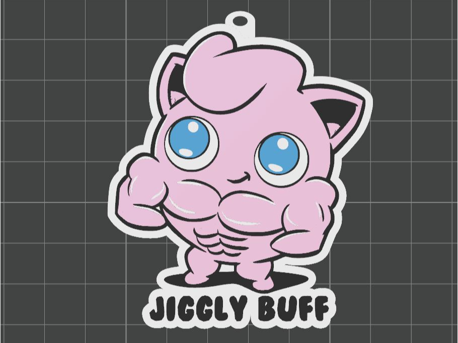 Jiggly Puff aka Jiggly Buff Keychain