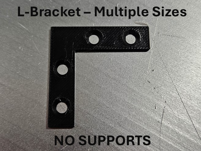 Flat-Surface L-Bracket - Multiple Sizes