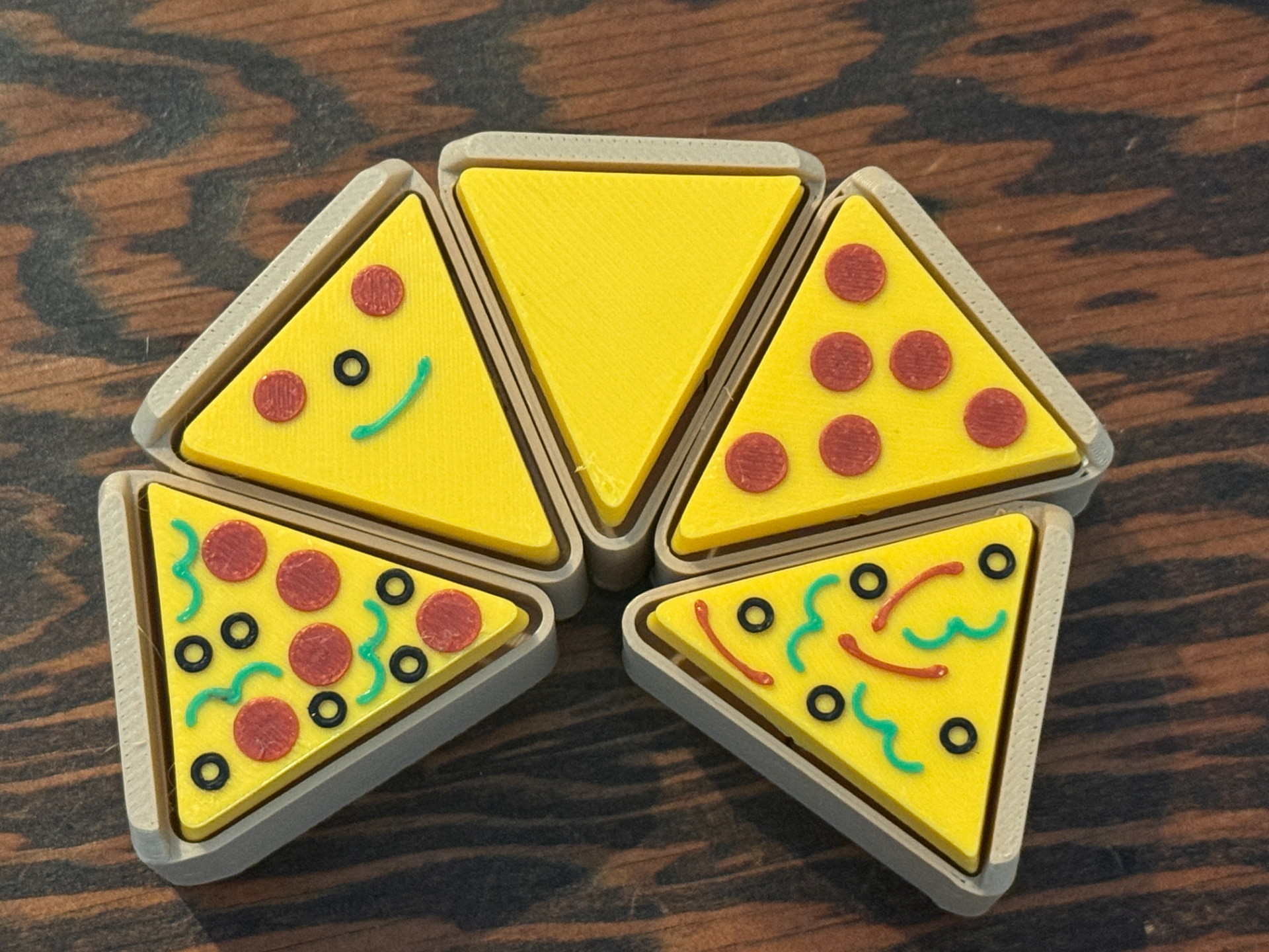 Pizza slice Fidget clickers set of 5