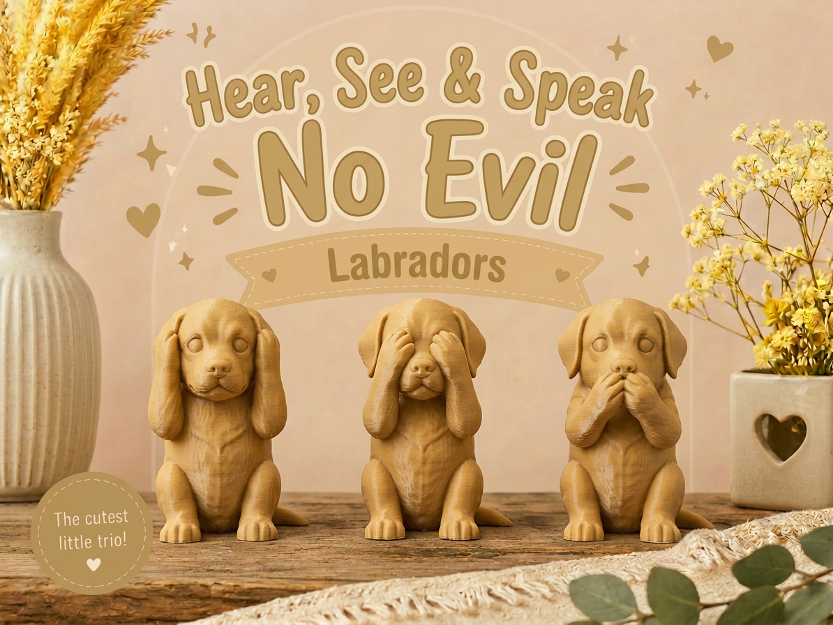 Hear, See & Speak No Evil Labradors