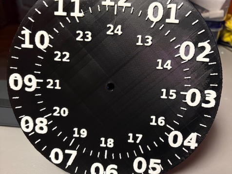 12 and 24 hour wall clock