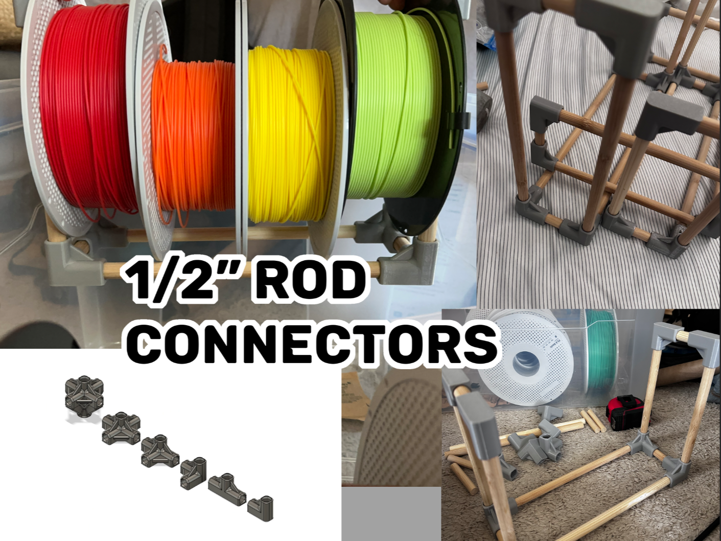1/2" Rod Connectors (Various Types)