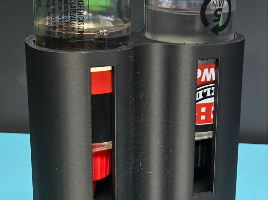 Epoxy upside down bottle holder