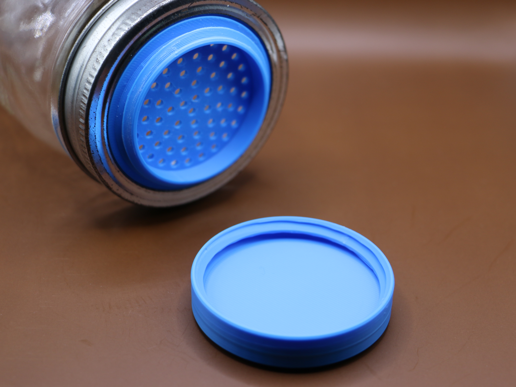 Small Mason Jar Shaker lid with small holes