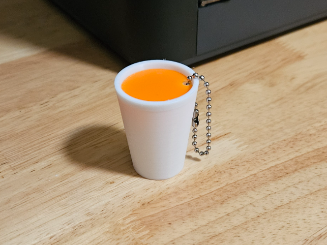 orange juice keychain