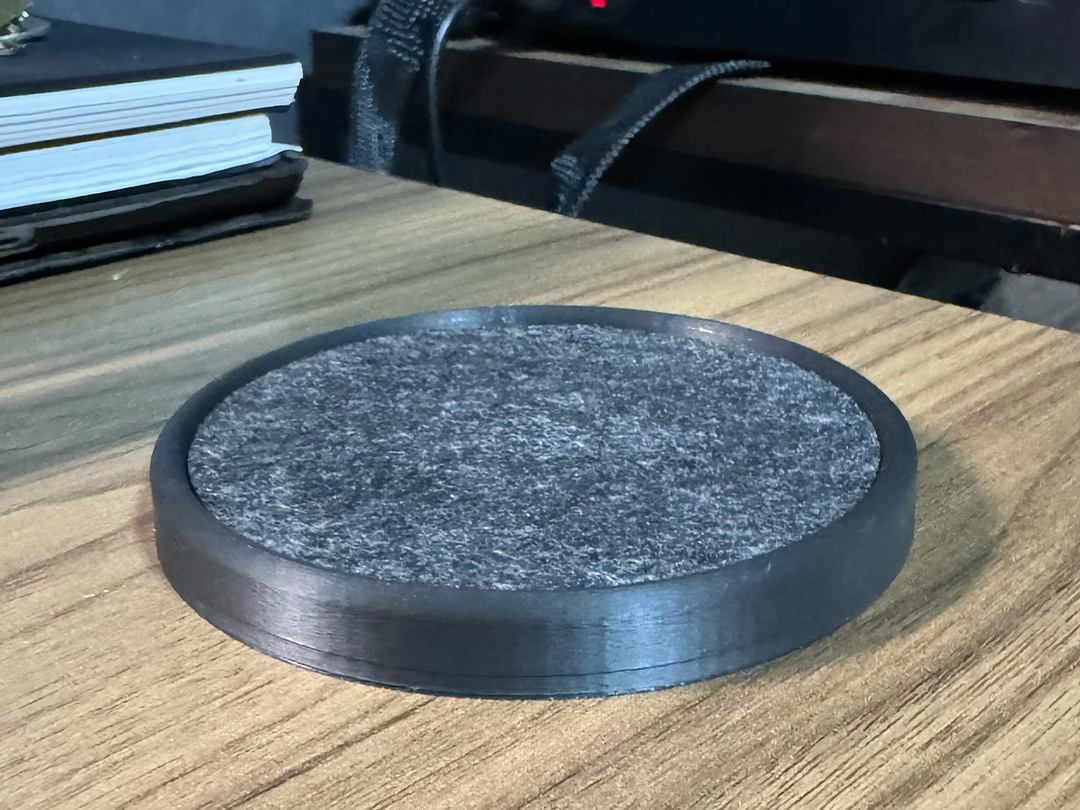 Coaster with space for felt