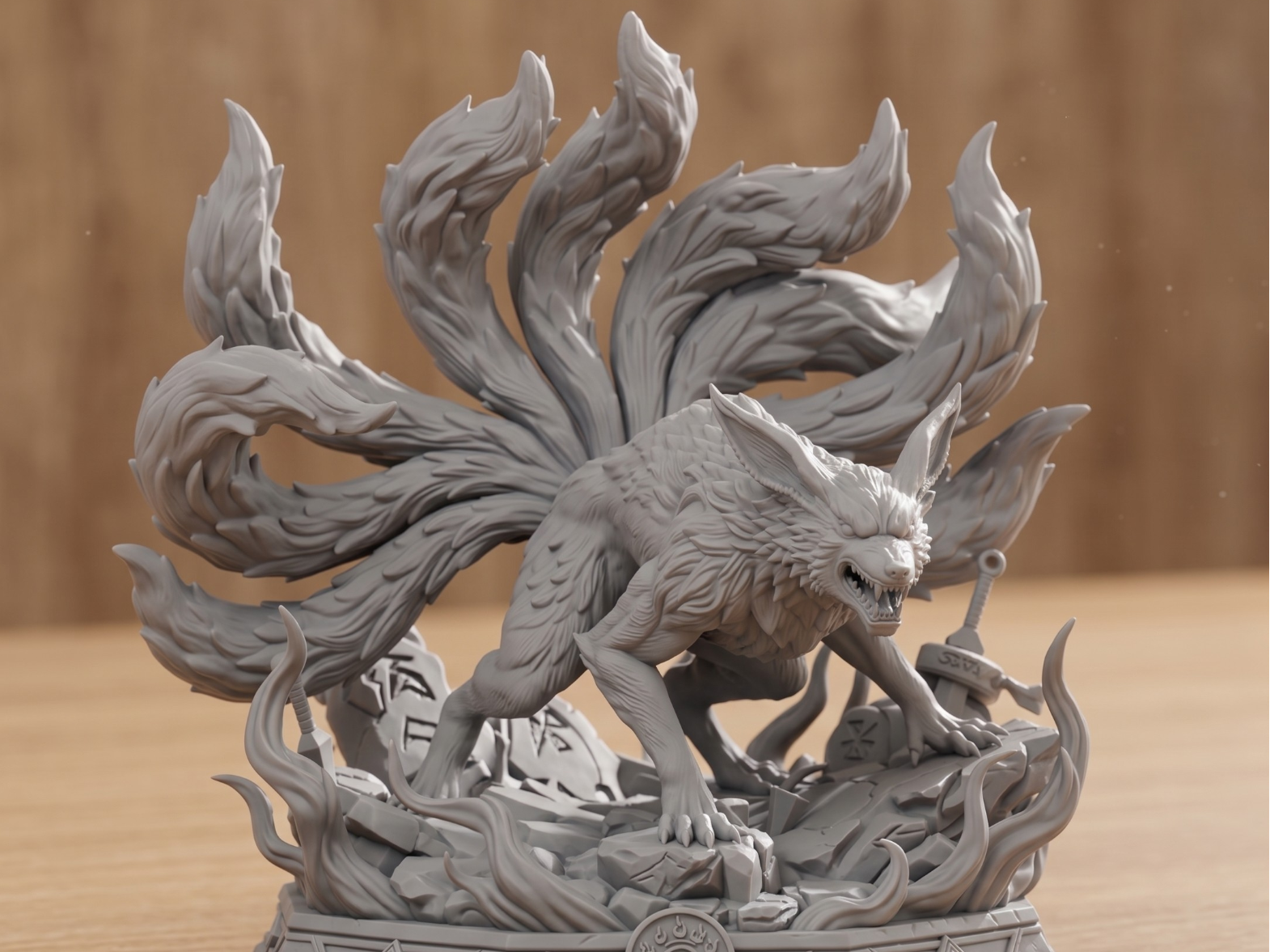 Kuruma Naruto Raposa de 9 Caldas