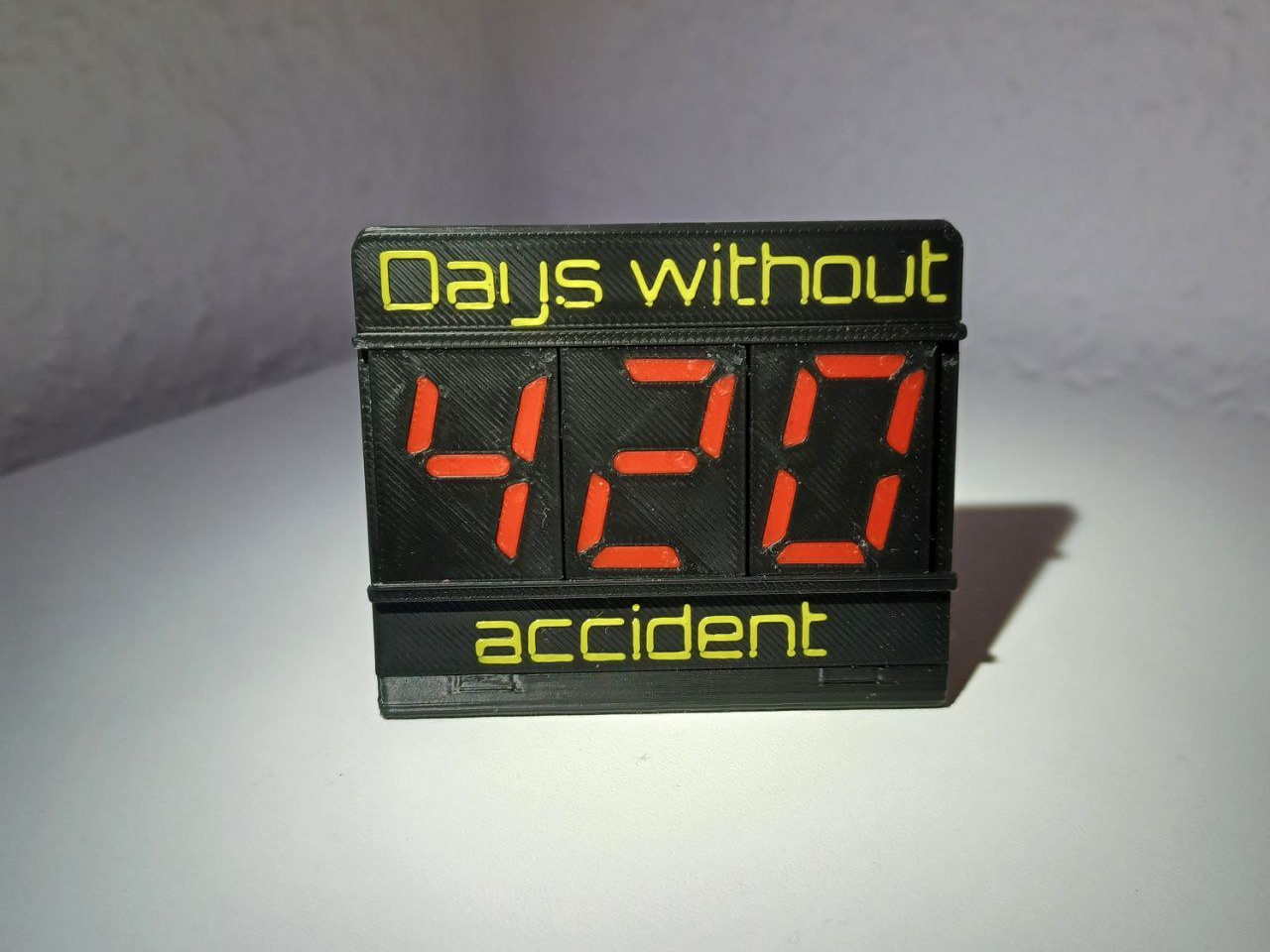 days without accident sign funny