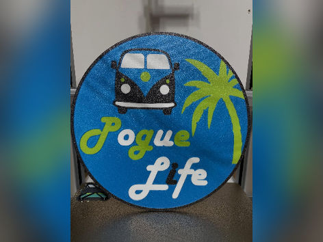 2D Wall-Art Pogue Life plate