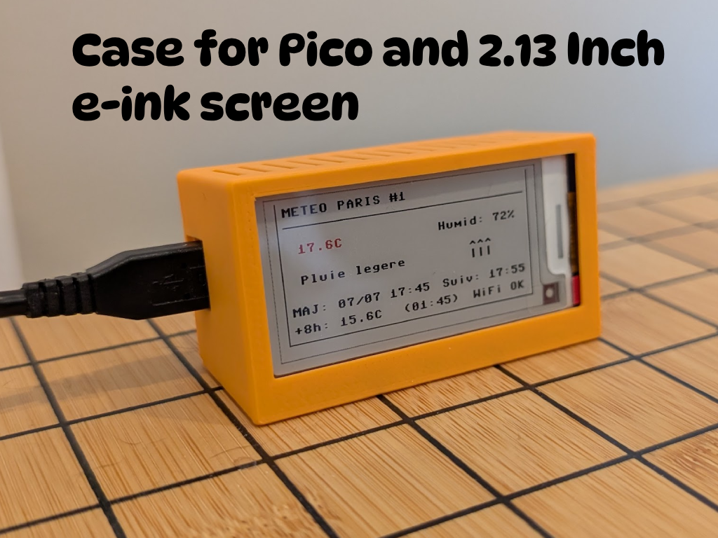 Raspberry Pi Pico Case for 2.13" E-ink Display