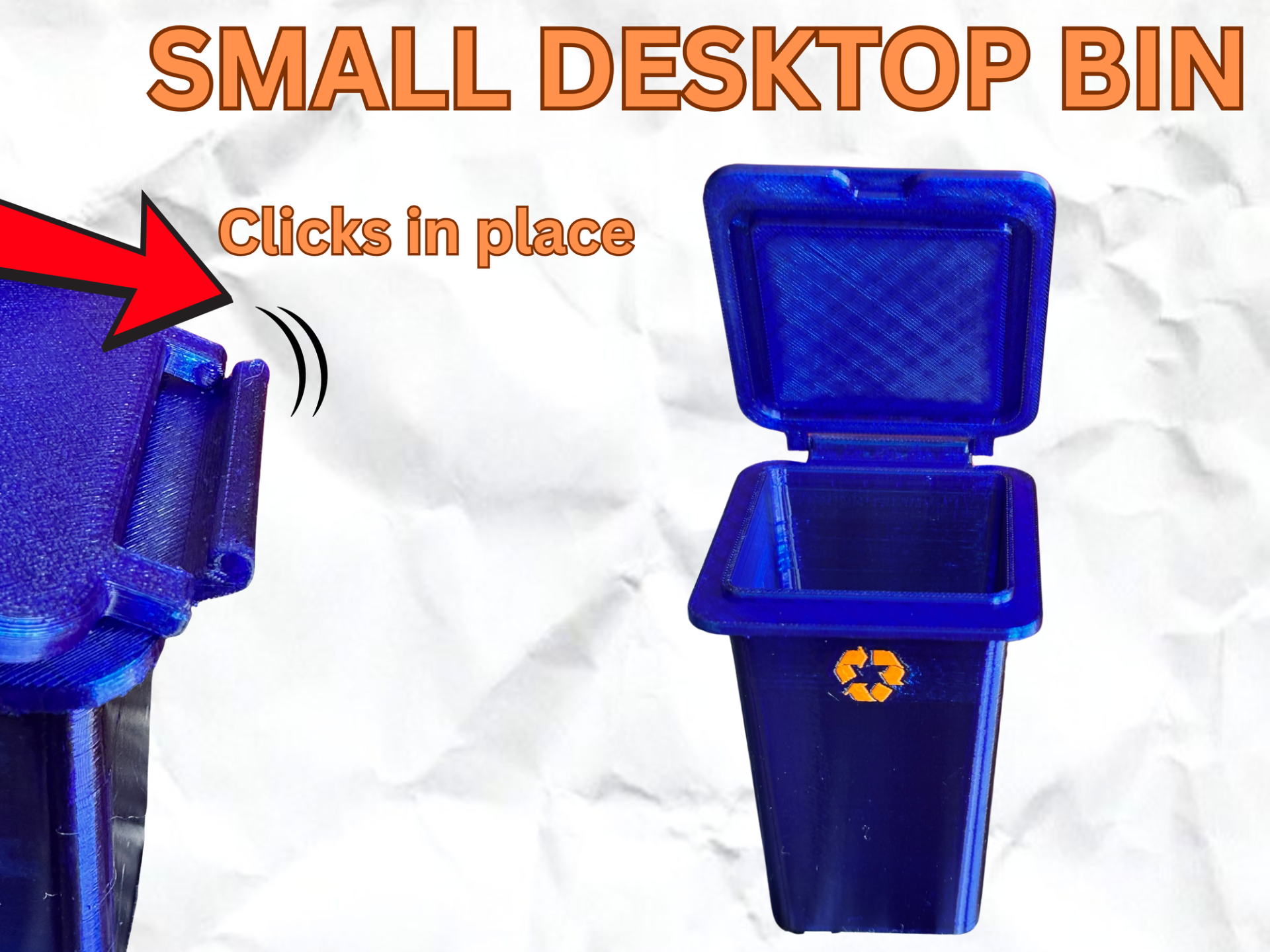 Small desktop bin