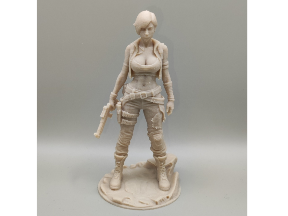 Post-apocalyptic  style girl figurine