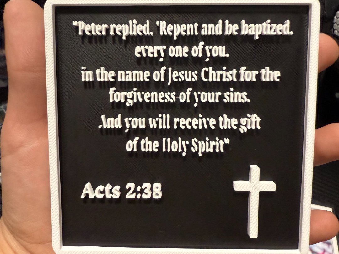 Acts 2:38 Bible Verse Plaque