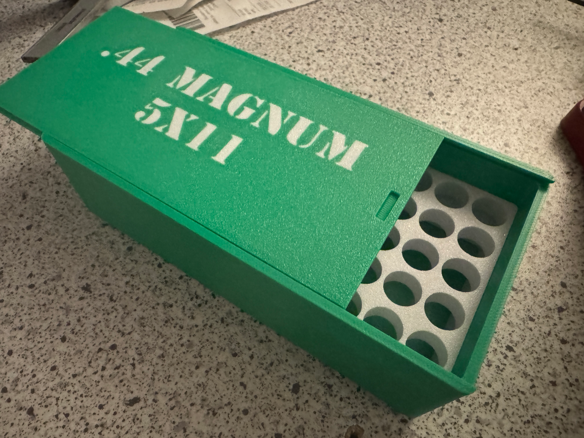 .44 Magmum ammo box sliding lid