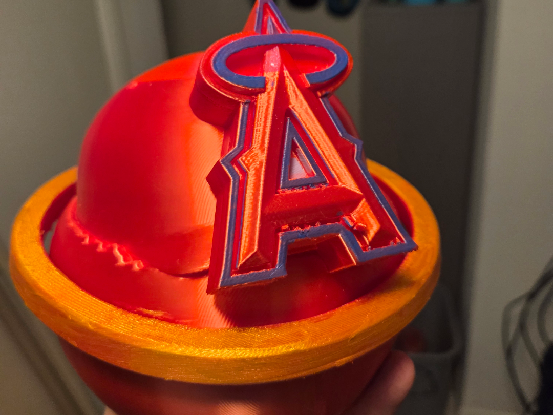 Los Angeles Angels baseball sculpture
