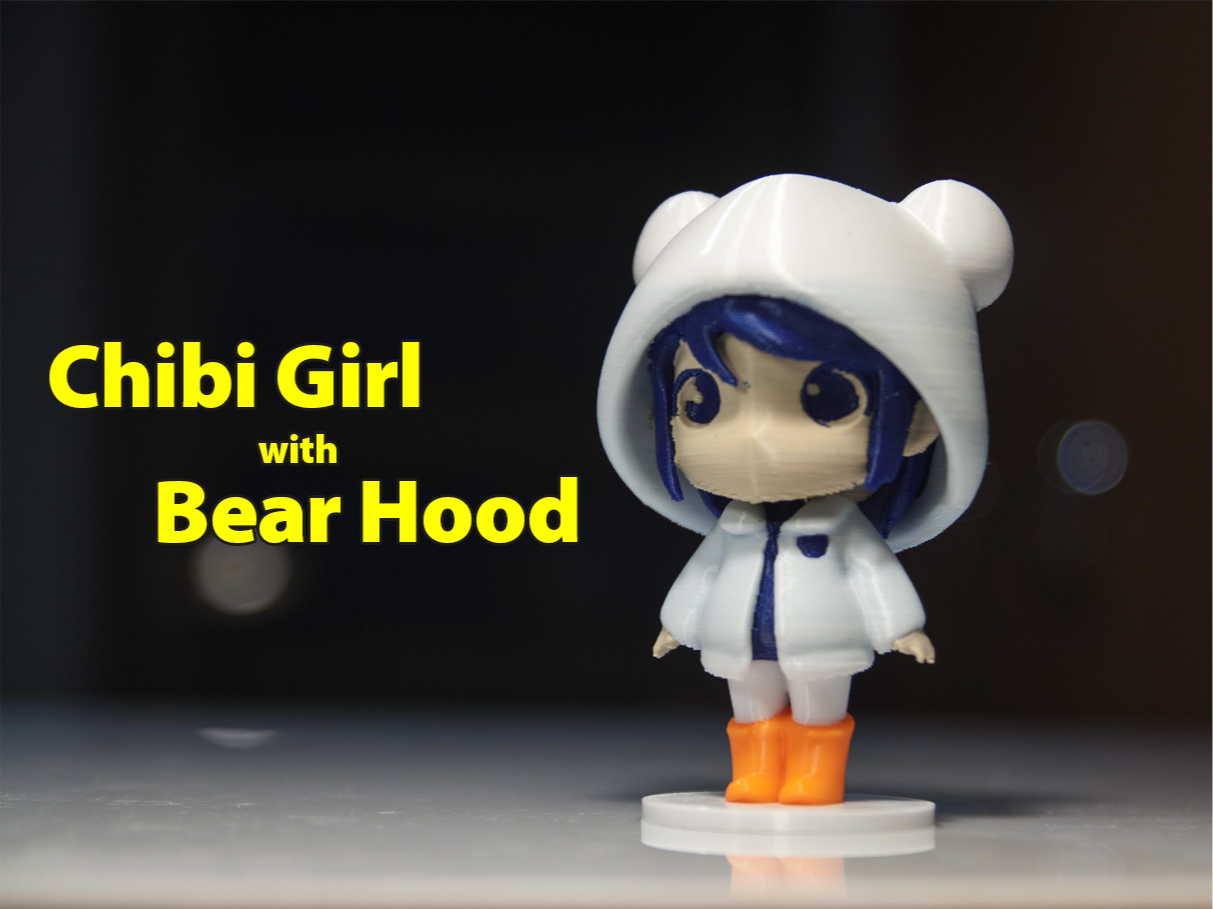 Chibi Girl with Bear Hood