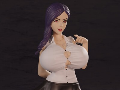 Sexy Anime Figur mit prall gefüllter Bluse