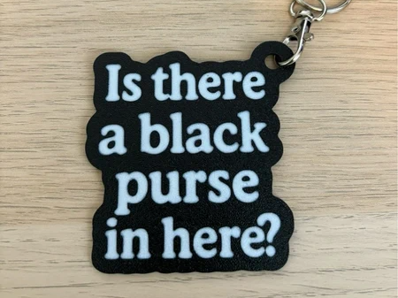 Chit "Black Purse" Keychain/Bag tag