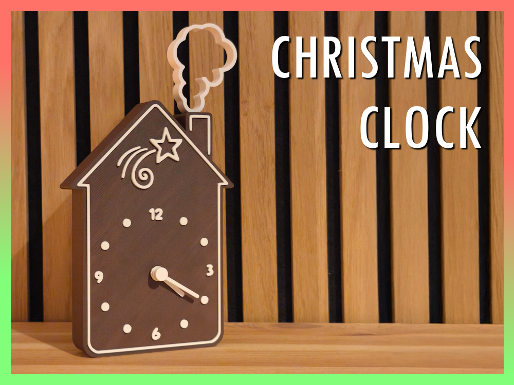 Weihnachts-Uhr kleines Lebkuchenhaus - MH001