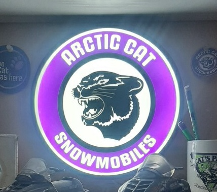 Vintage Arctic Cat Snowmobile Logo Lightbox