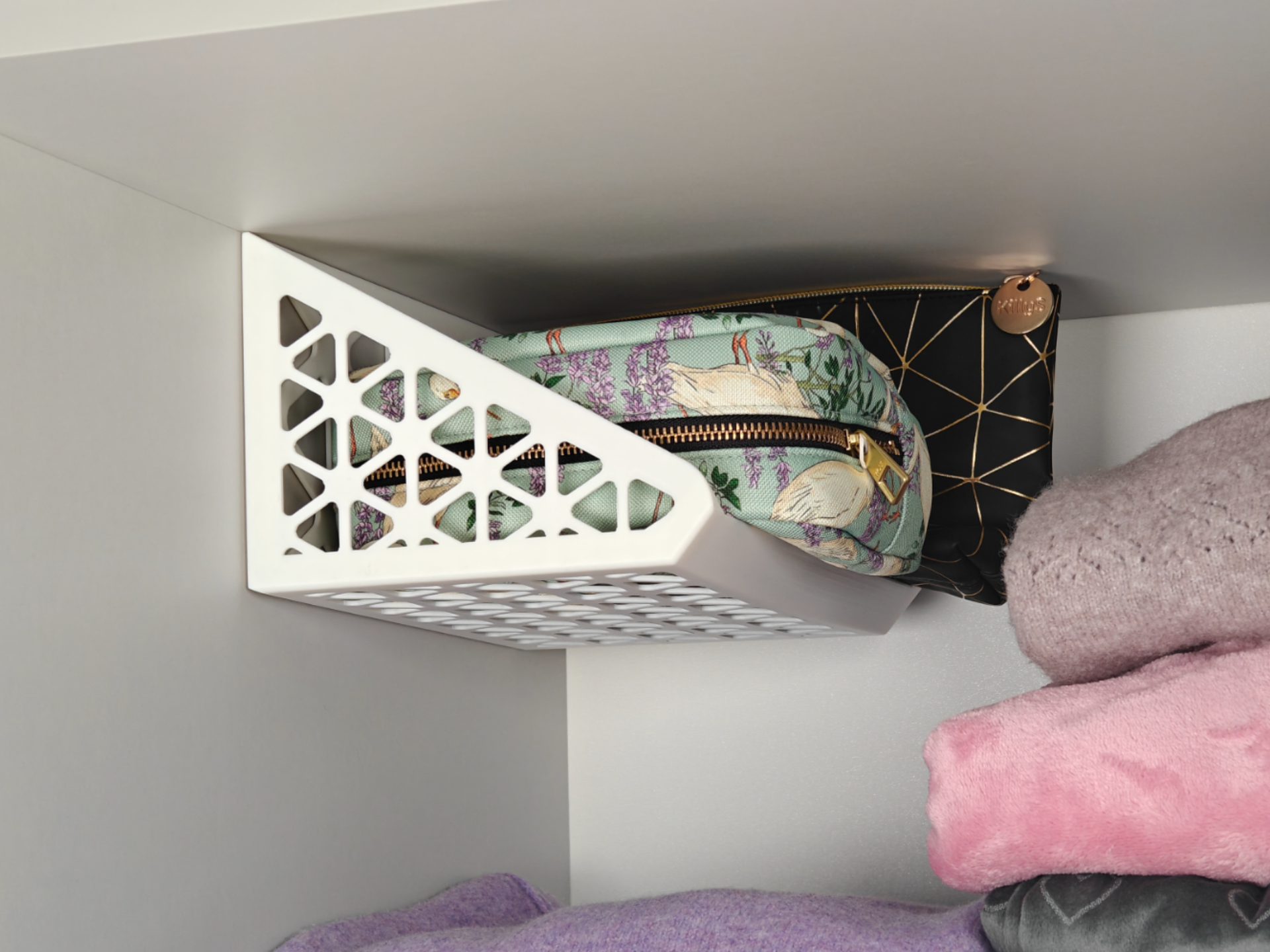 Closet side-wall mounted shelf (also IKEA PAX)