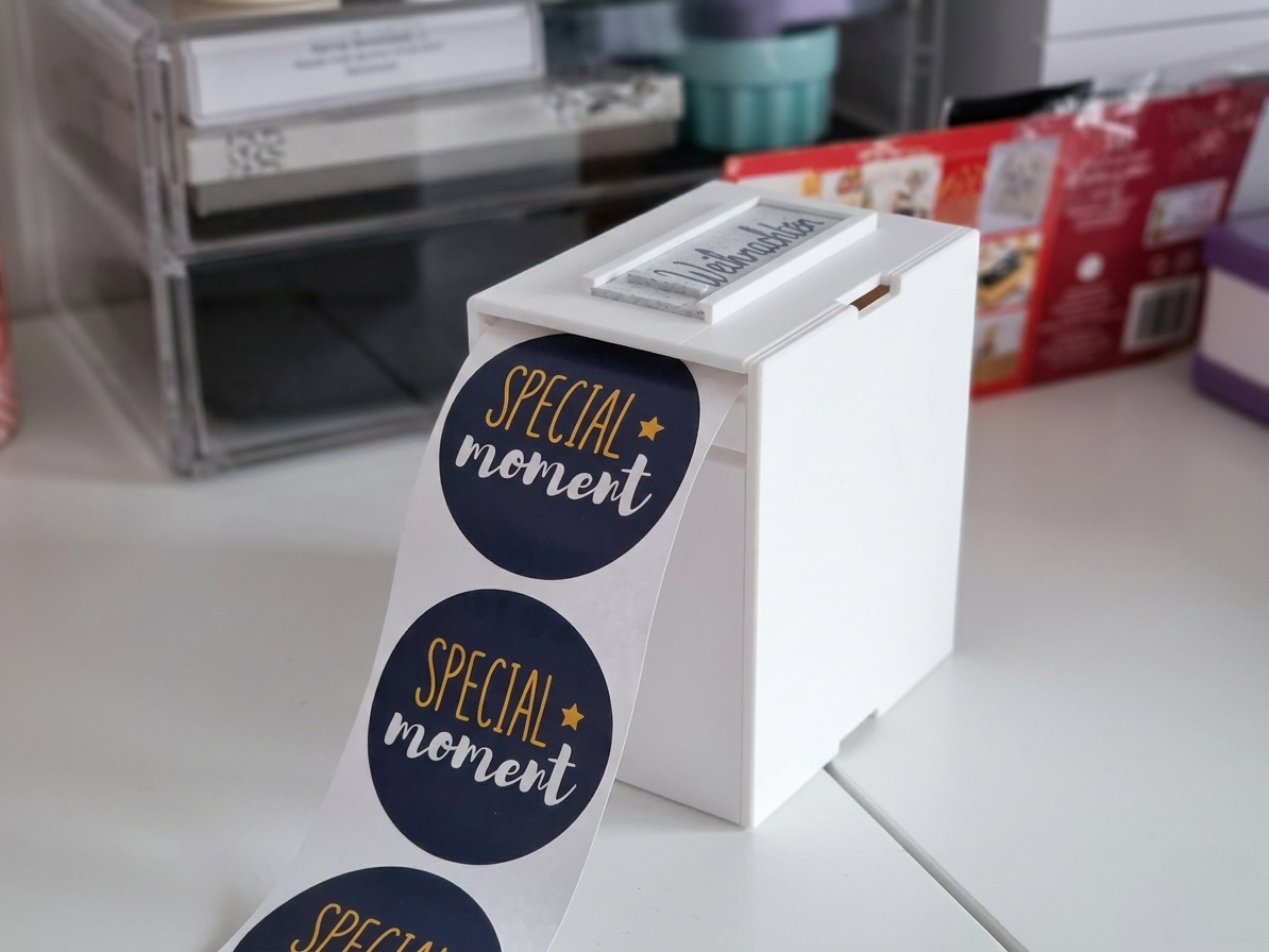 Personalisierbarer Sticker- / Etikettenspender