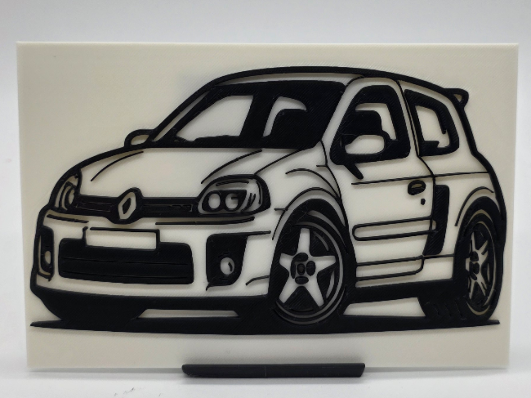 2D Wall Art Renault Clio V6 TinyCar