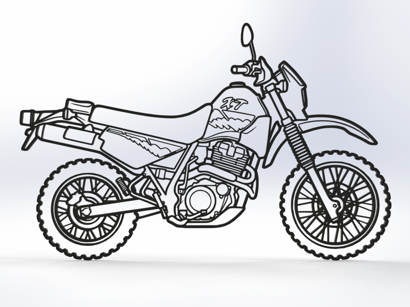 Yamaha XT350 Wall Art