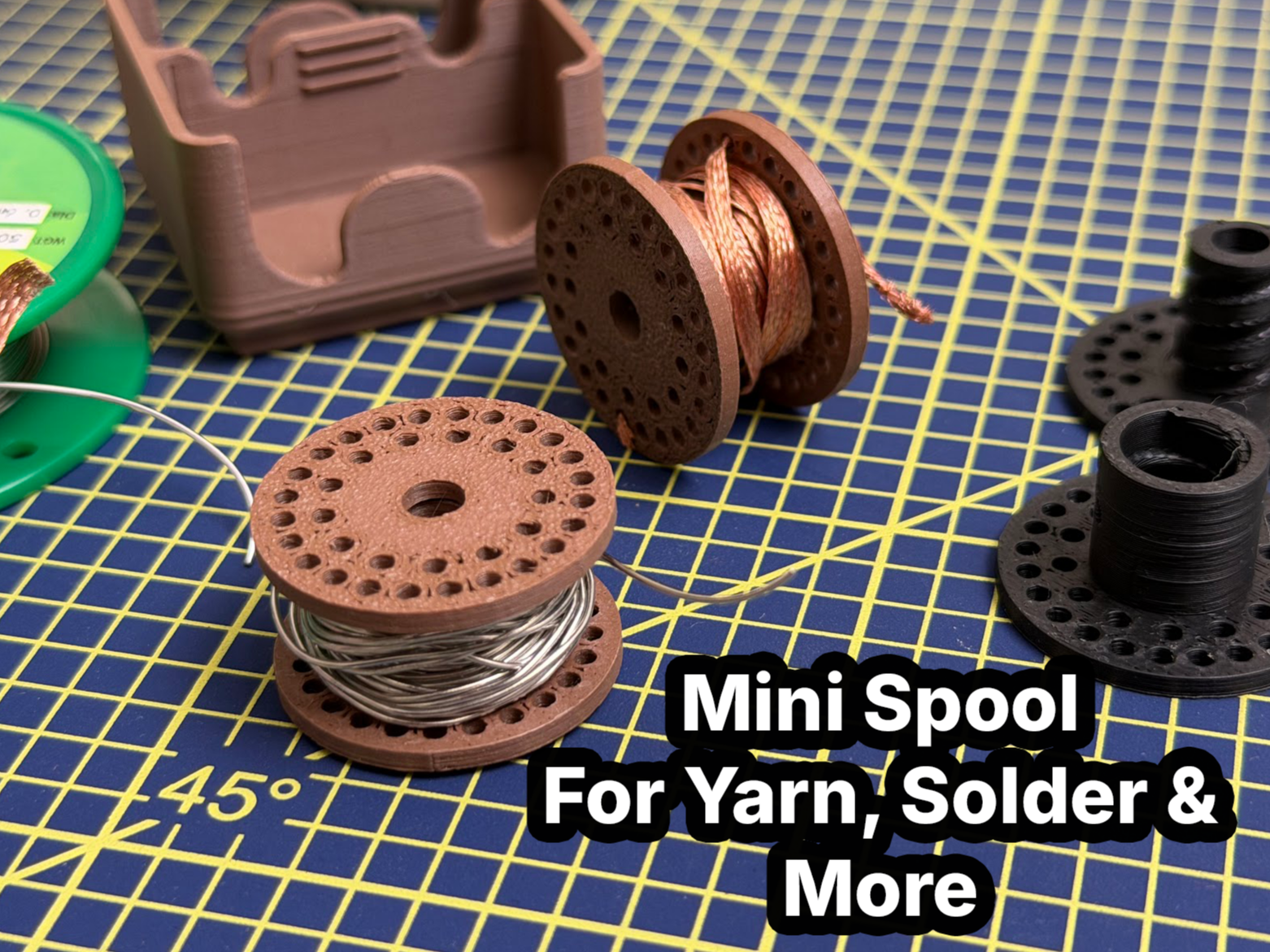 Mini Spool For Sweing & Solder + Gridfinity Box