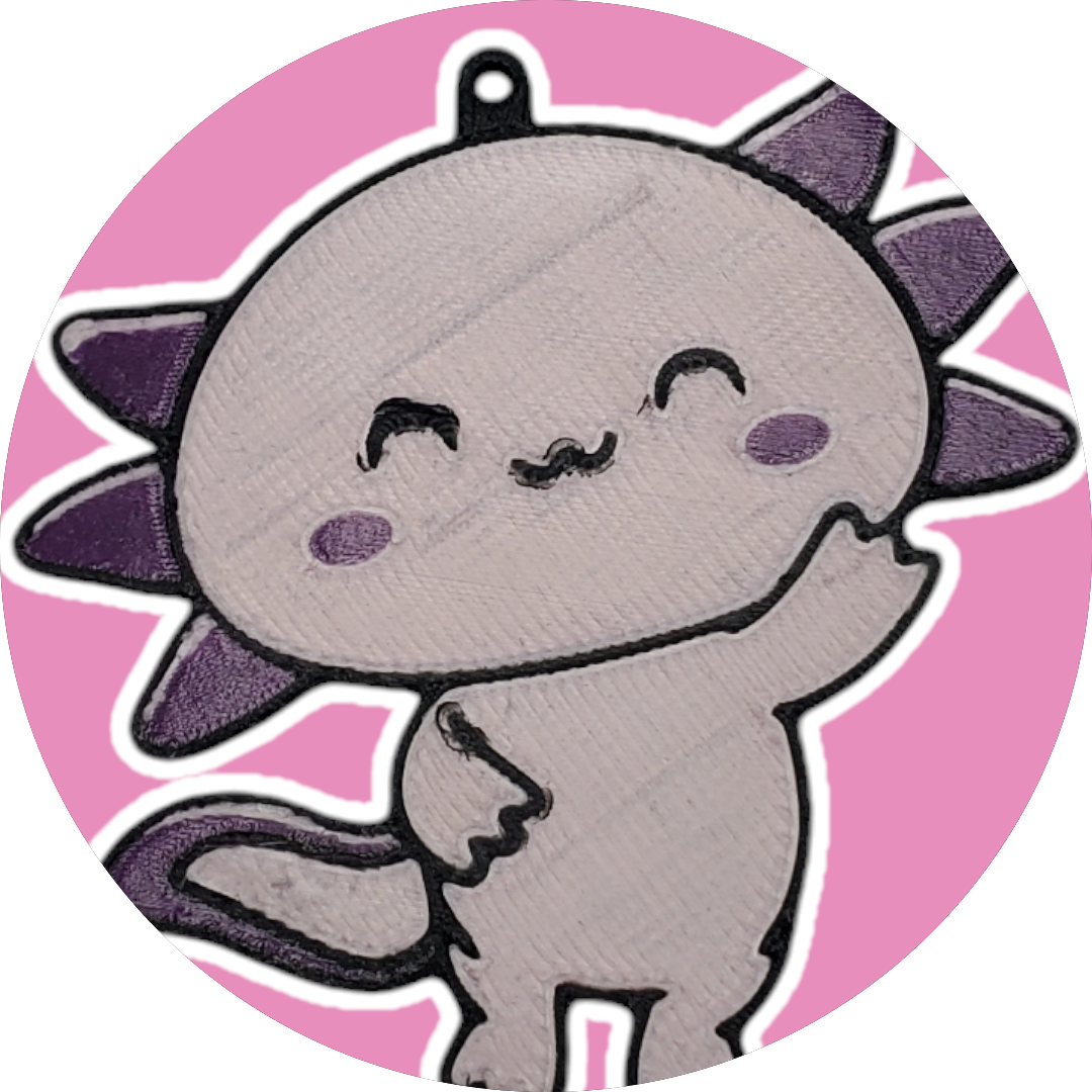 Axolotl Keychain