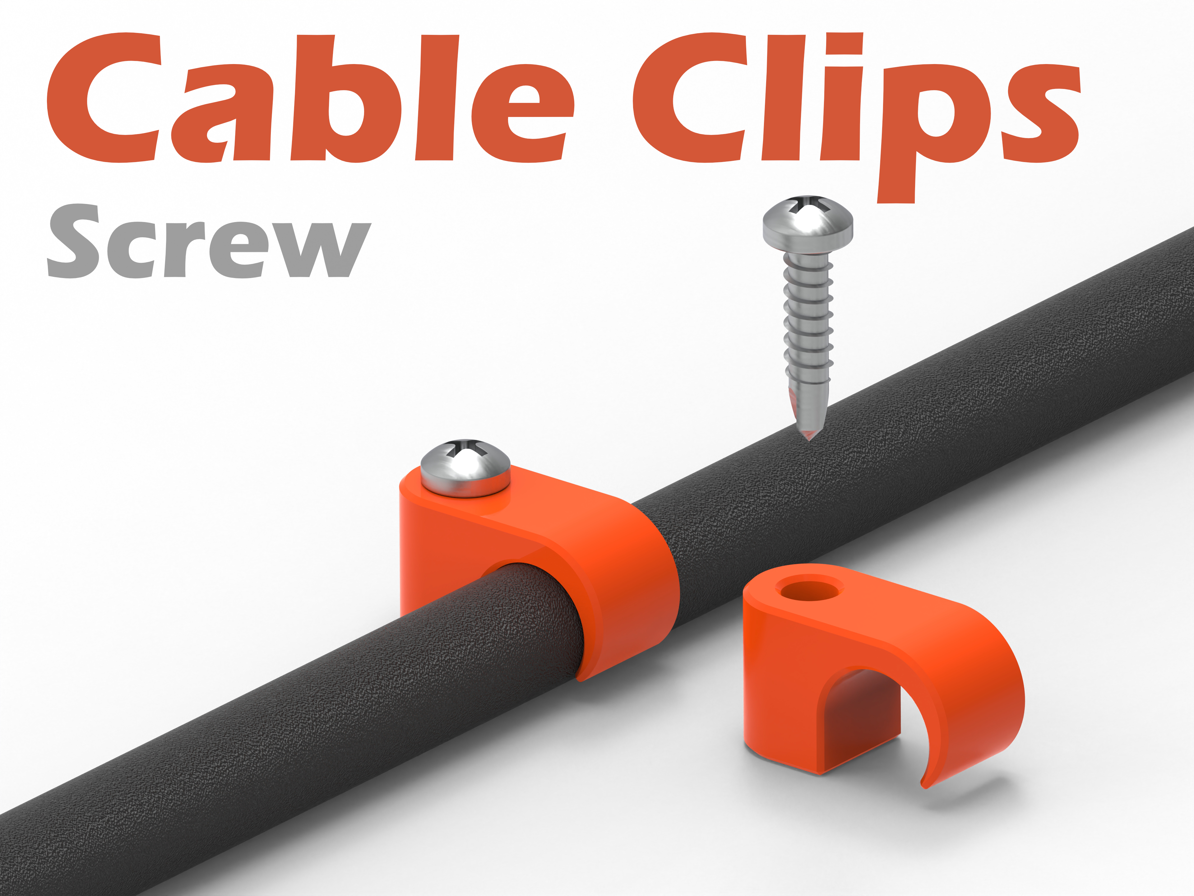 Cable Clips Collection - Screw - ( Parametric )