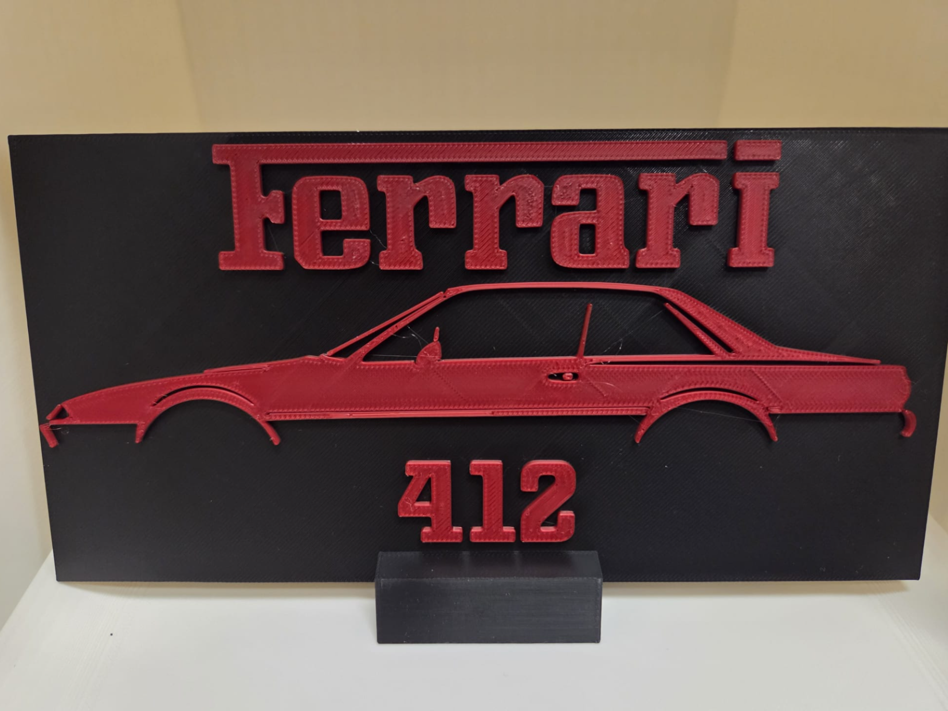 Ferrari 412 Classic Silhouette - 3D Wall Art