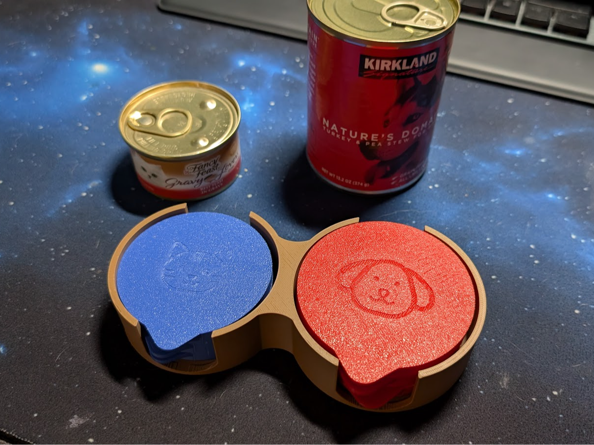 Pet Food Lids with Organizers