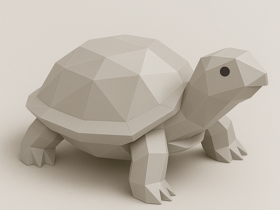 Turtle  realistic version origami