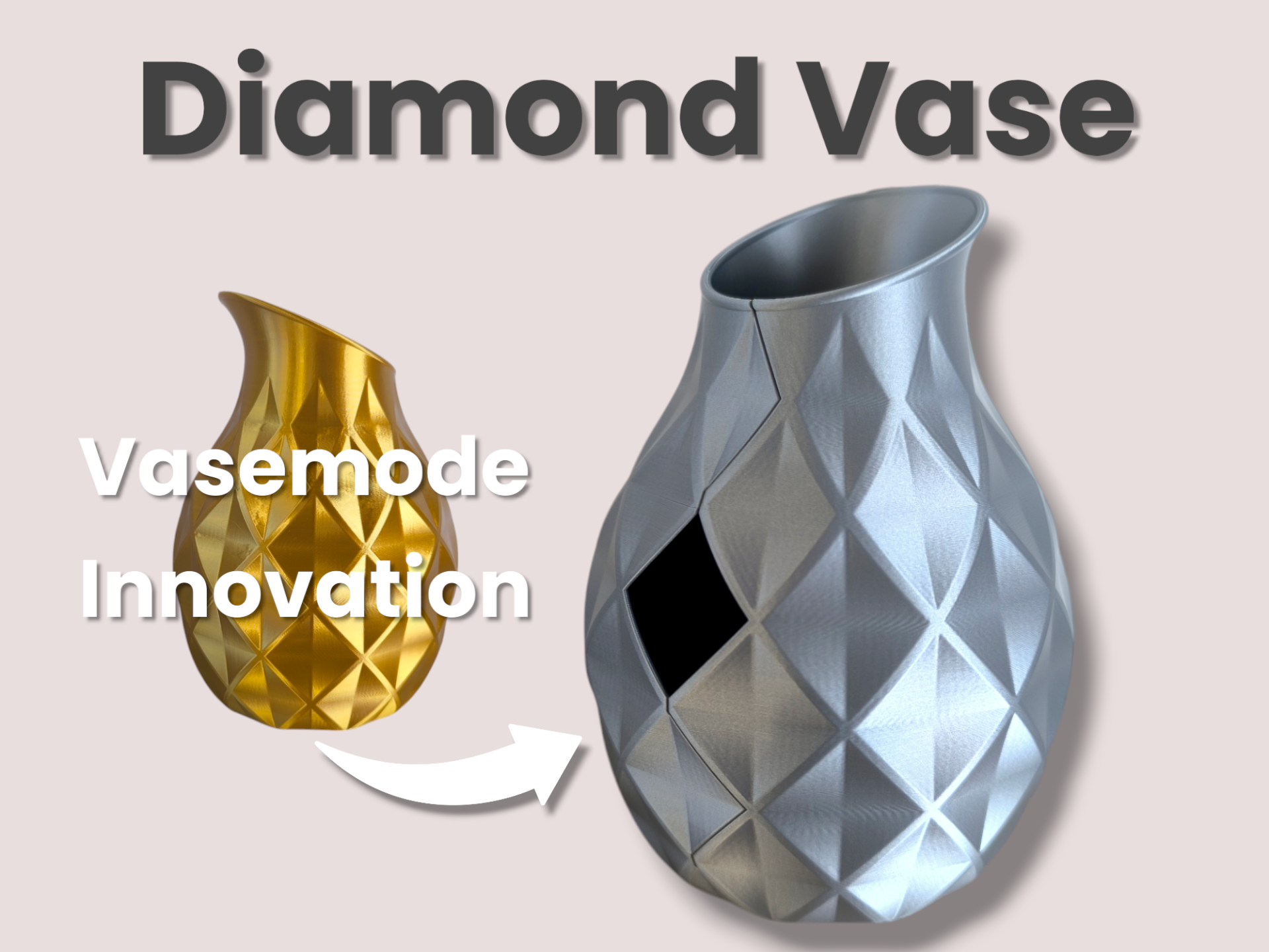 Diamond Vase #CutVase Spiral Mode