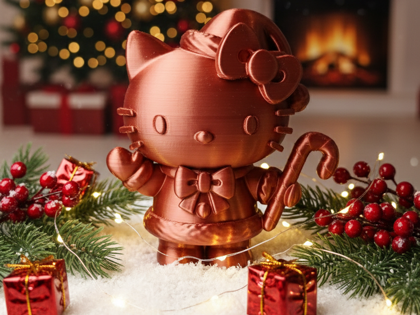Hello Kitty Noël & sa canne en sucre !