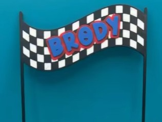 Race Flag Cake Topper