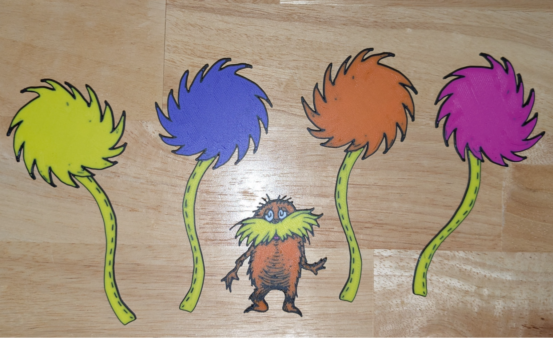 Lorax and Truffula Tree Magnets